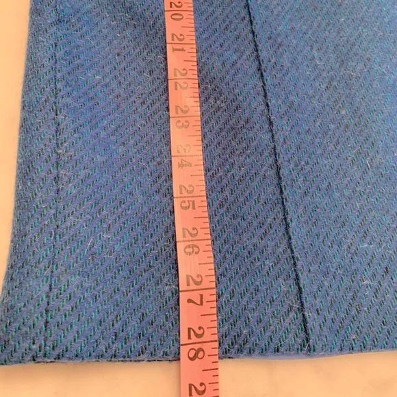 Vintage Fly Over cobalt tweed skirt suit with embroidery and rhinestones size 9 - Picture 14 of 15